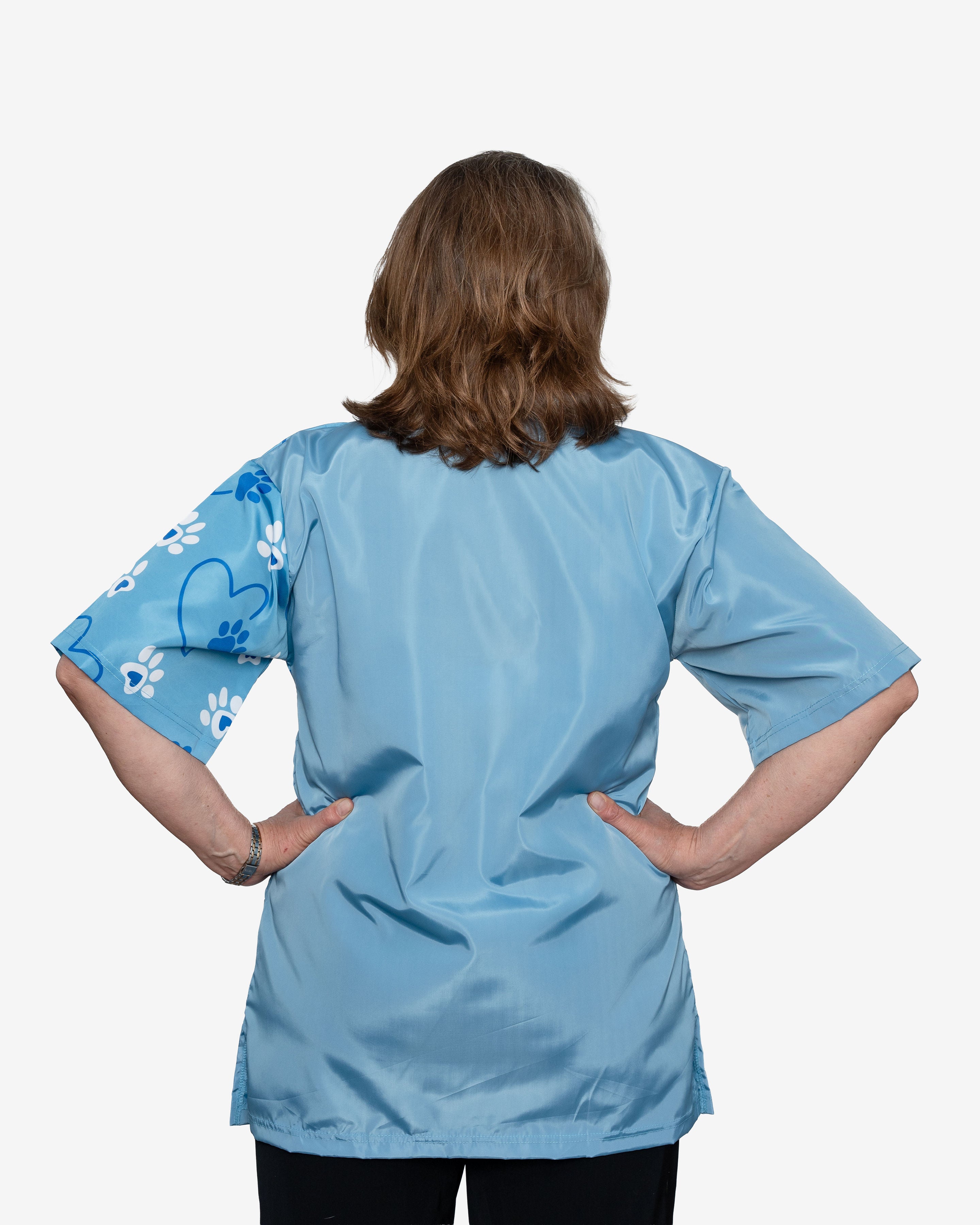 The Paws Scrub Top in Light Blue
