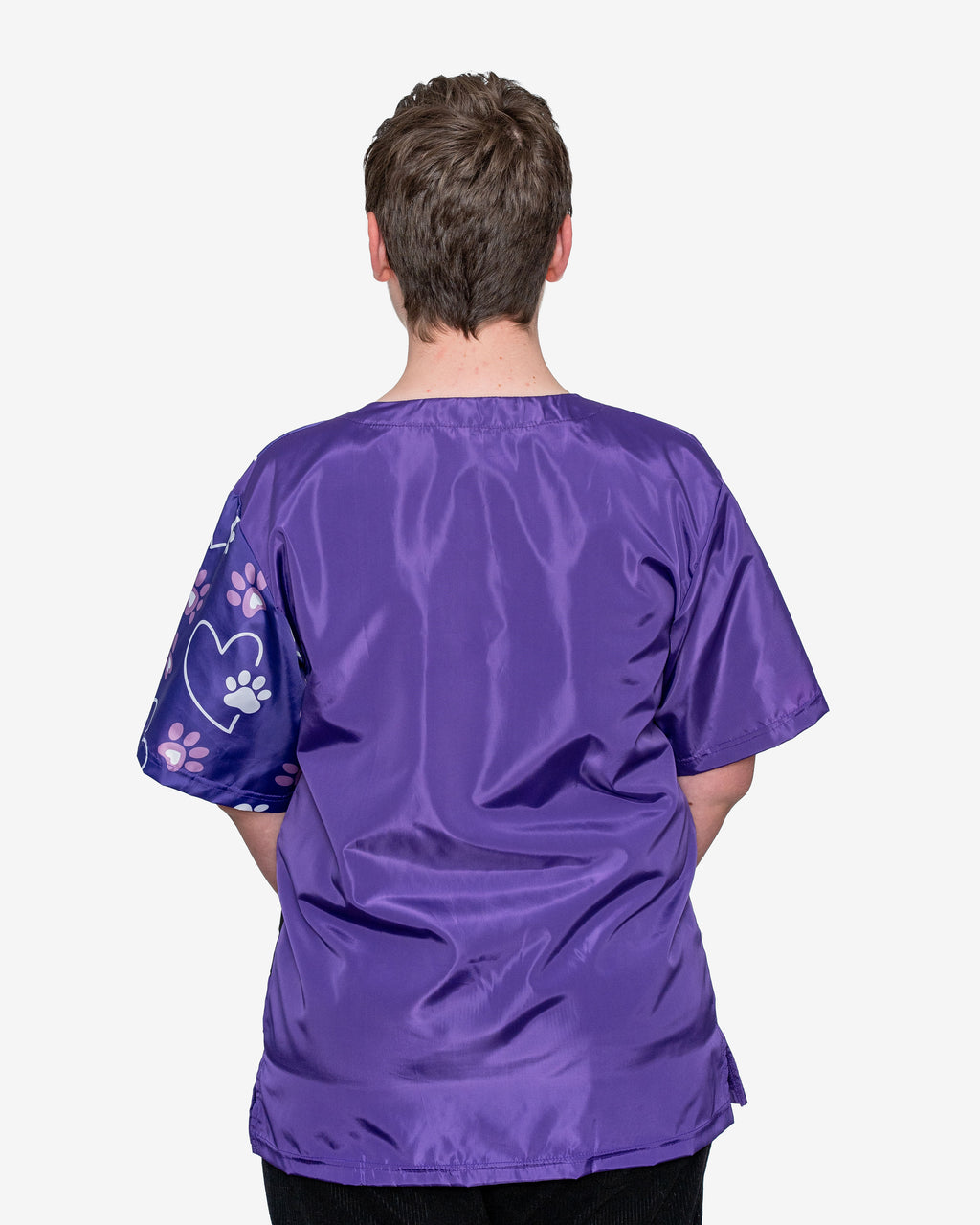 The Paws Scrub Top in Royal Purple