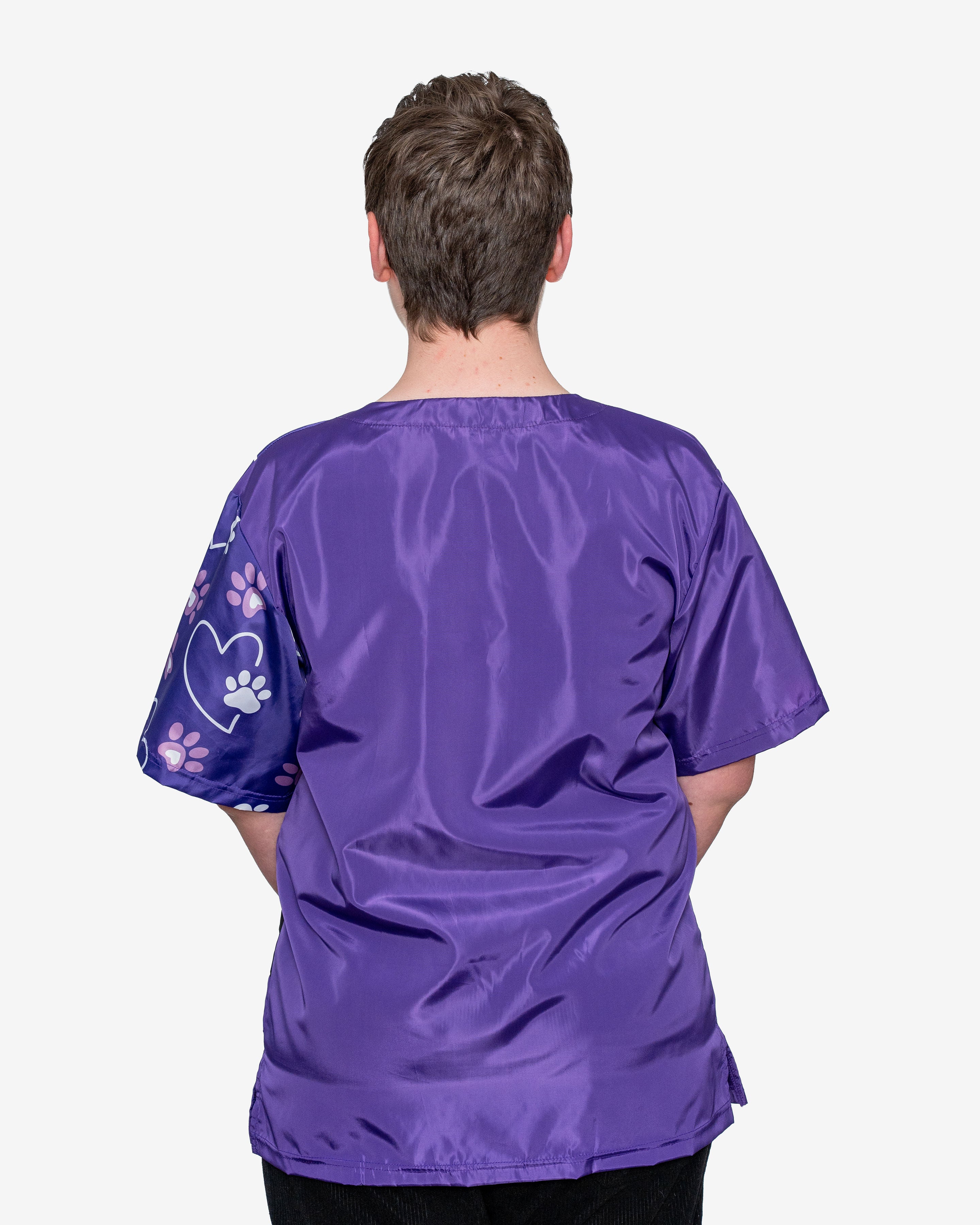 The Paws Scrub Top in Royal Purple