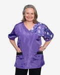 The Paws Scrub Top in Royal Purple