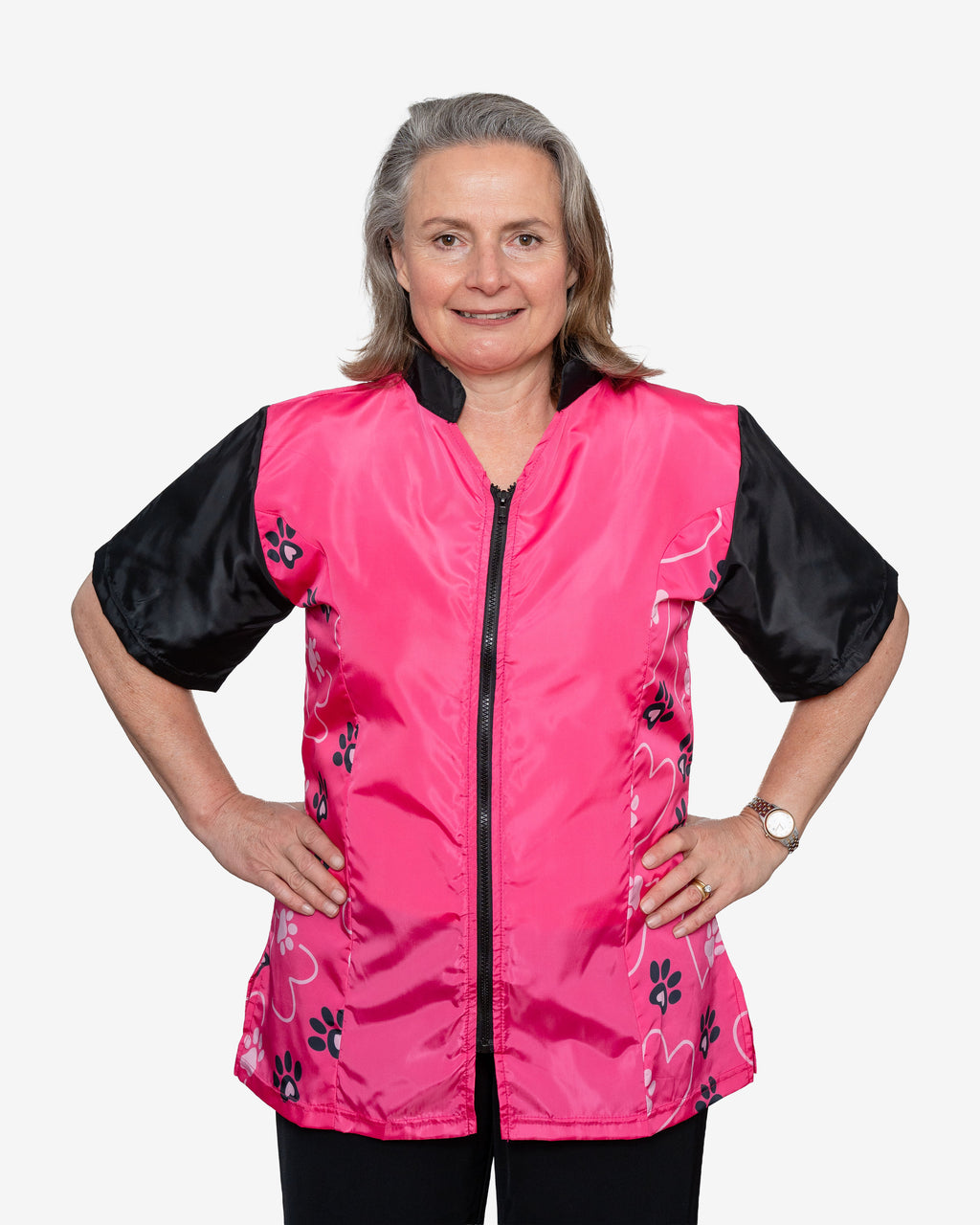 The Barker Grooming Jacket in Hot Pink