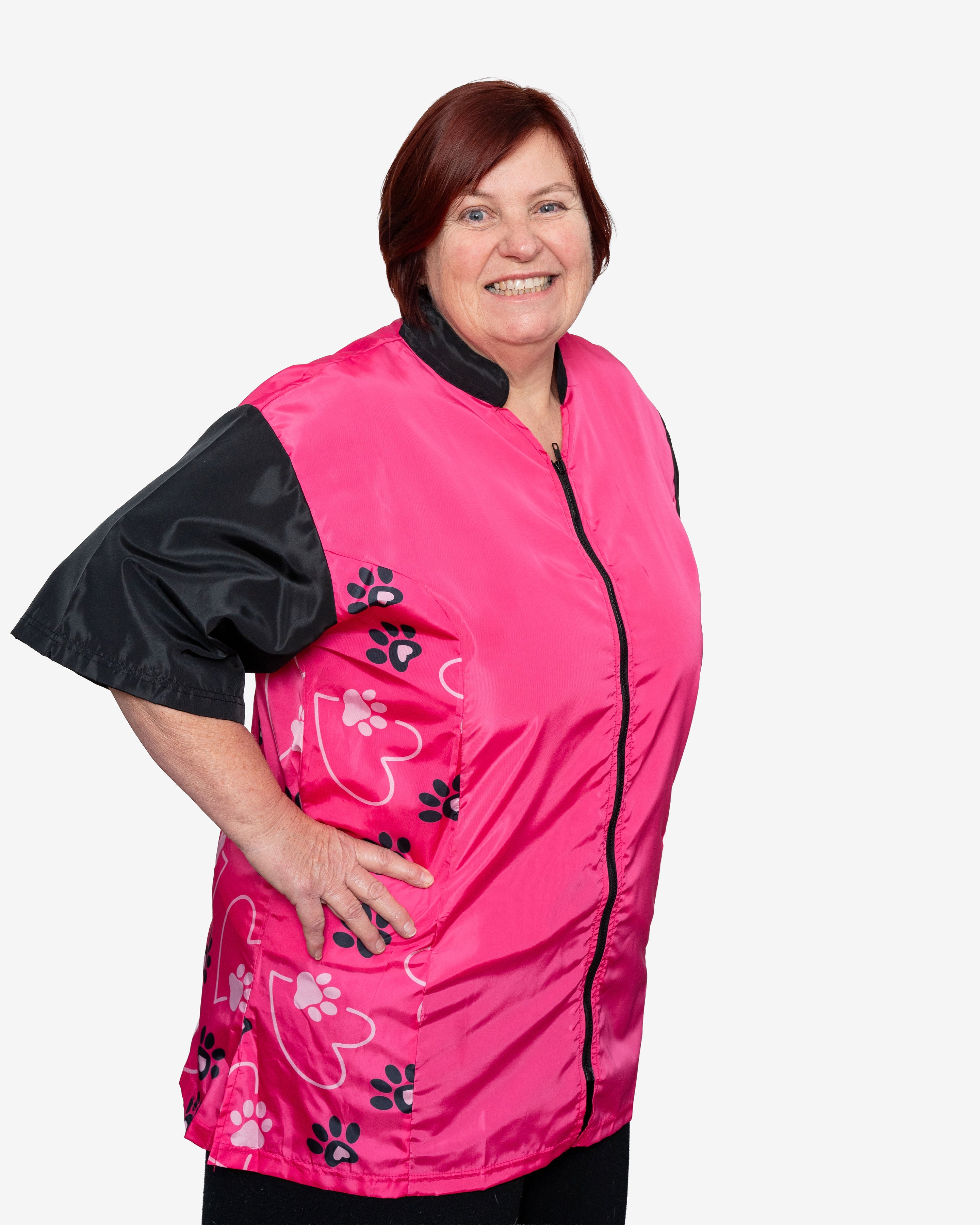 The Barker Grooming Jacket in Hot Pink